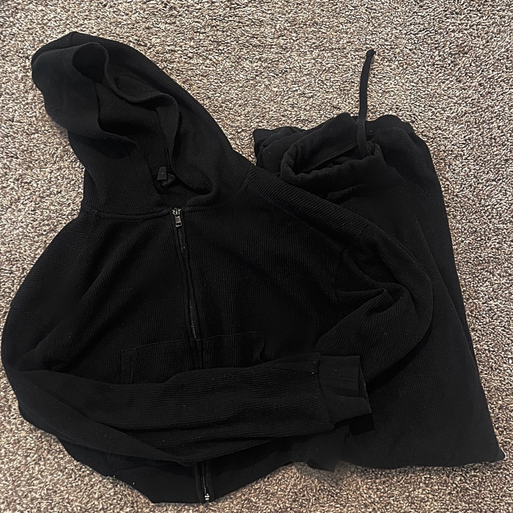 SKIMS waffle hoodie & jogger